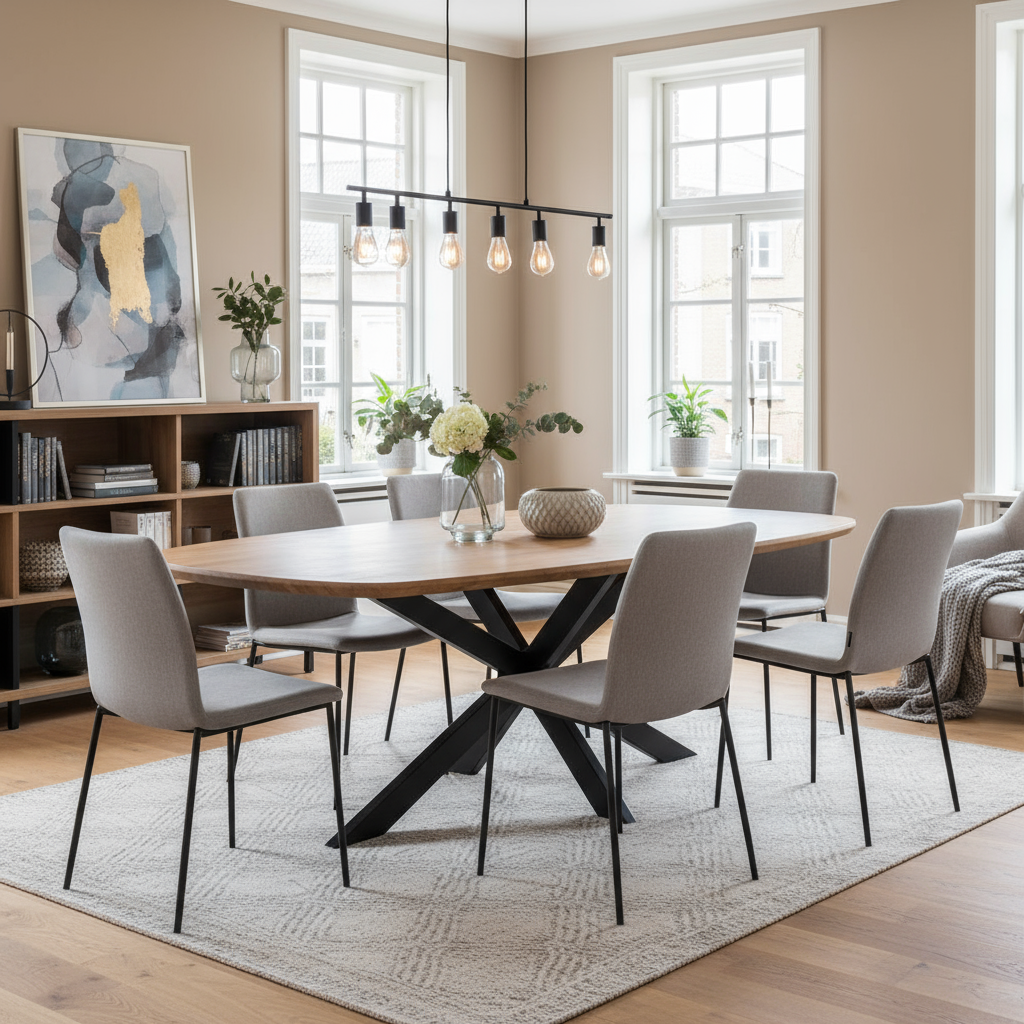 Deens ovale eettafel Bente Mangohout - naturel