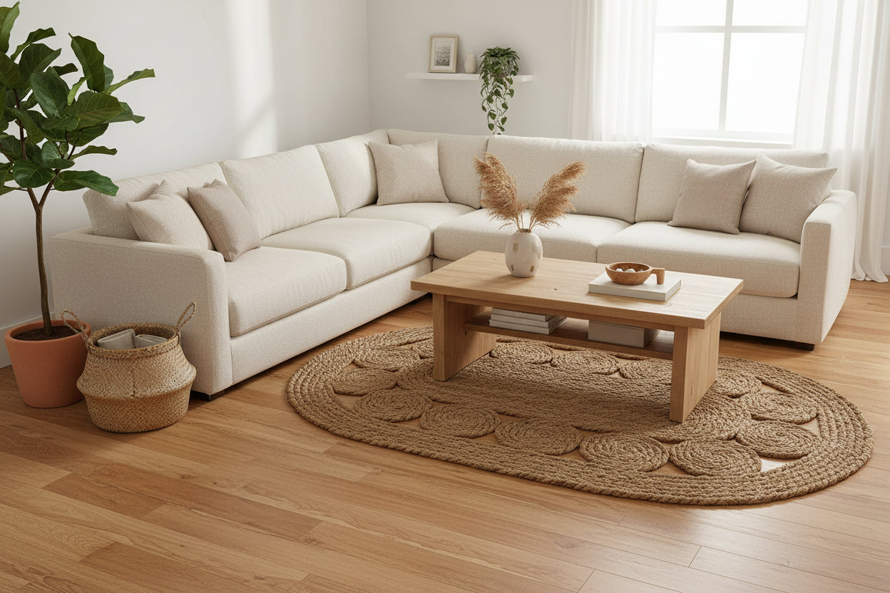 Vloerkleed gevlochten ovaal OP=OP