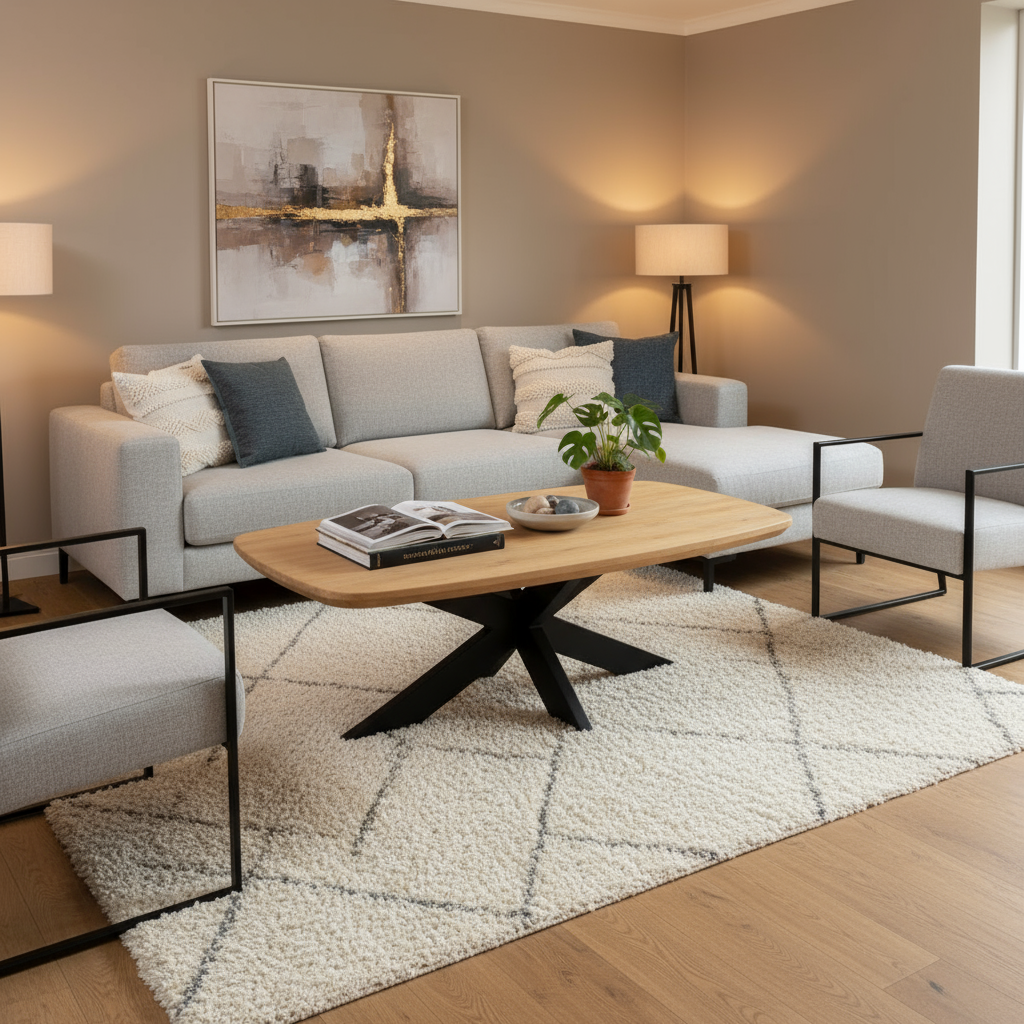 Salontafel Deens ovaal mangohout - naturel