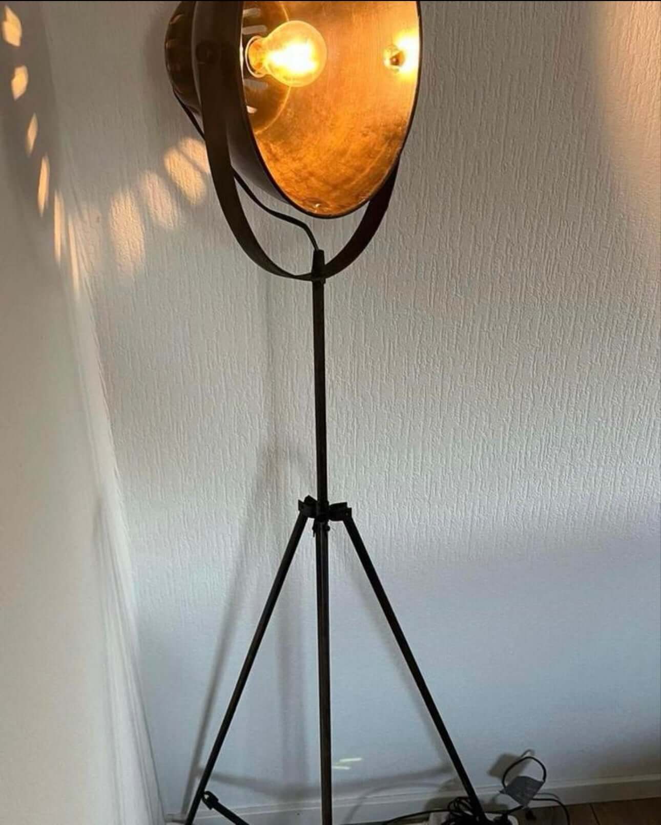Industriële stalen lamp 160 cm