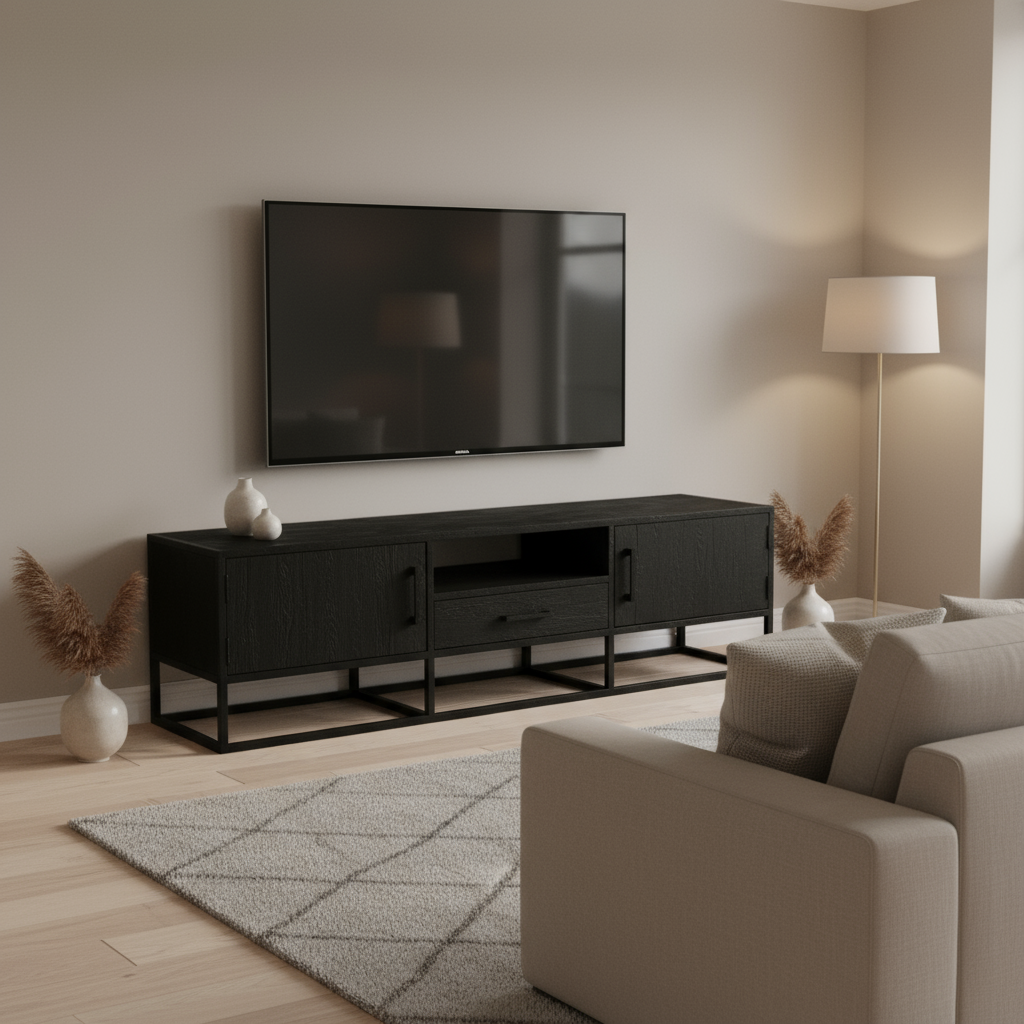 Dex tv meubel 180 cm zwart